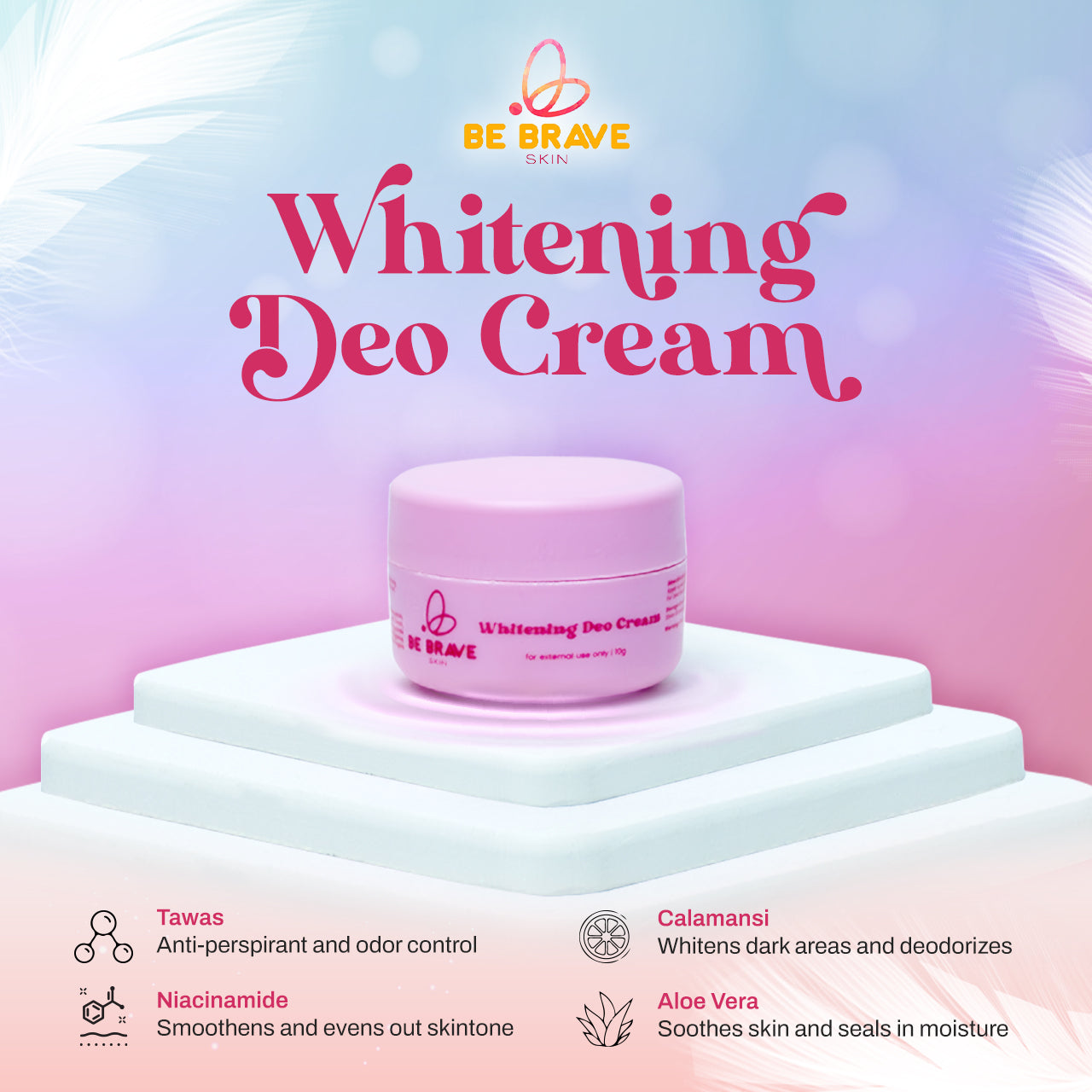 BE BRAVE Whitening Deo Cream