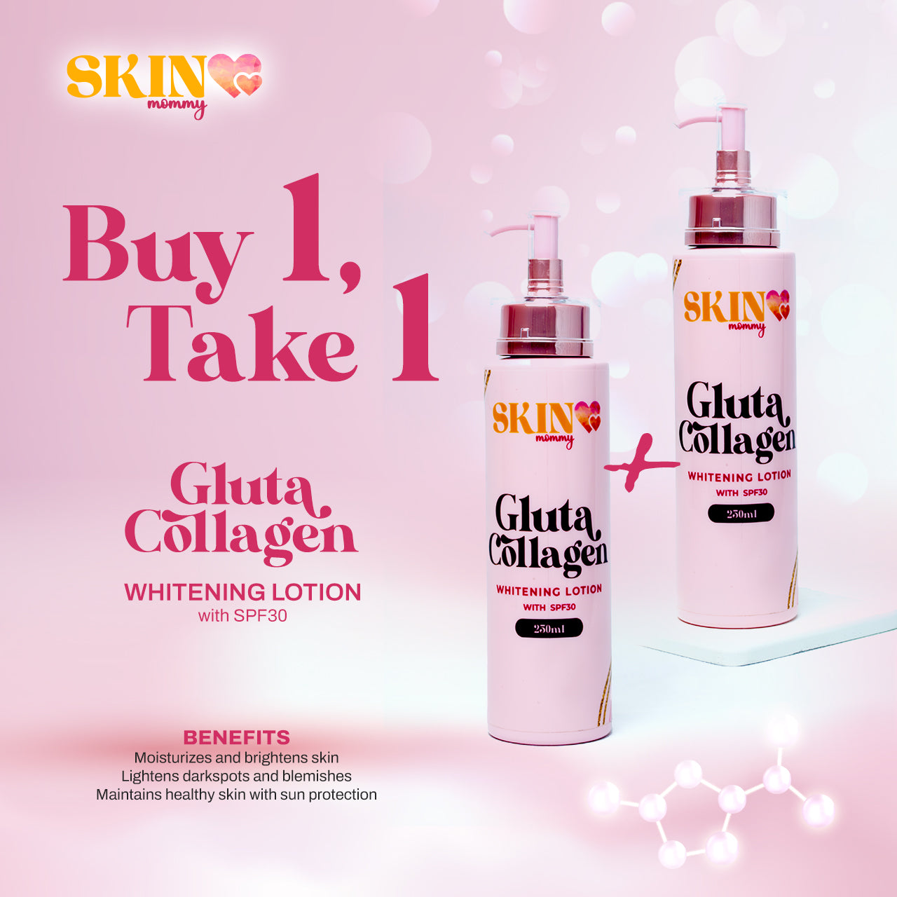 B1T1 Gluta Collagen Whitening Lotion with SPF30