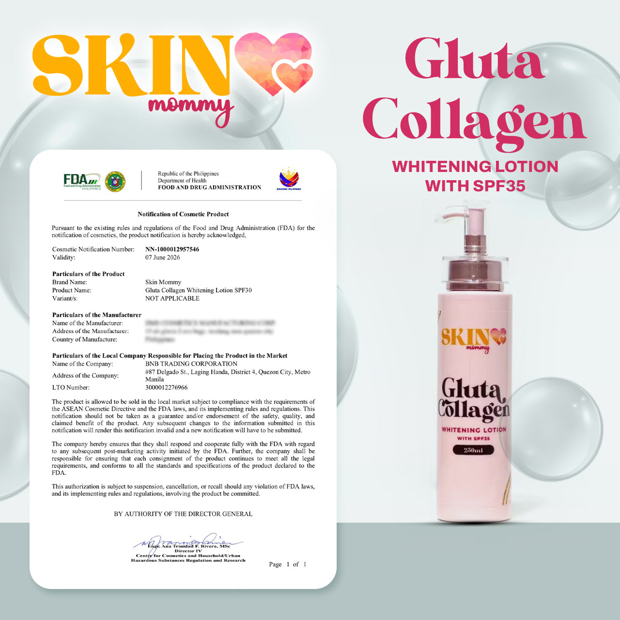Collagen Lotion with SPF30 Bundle of 10